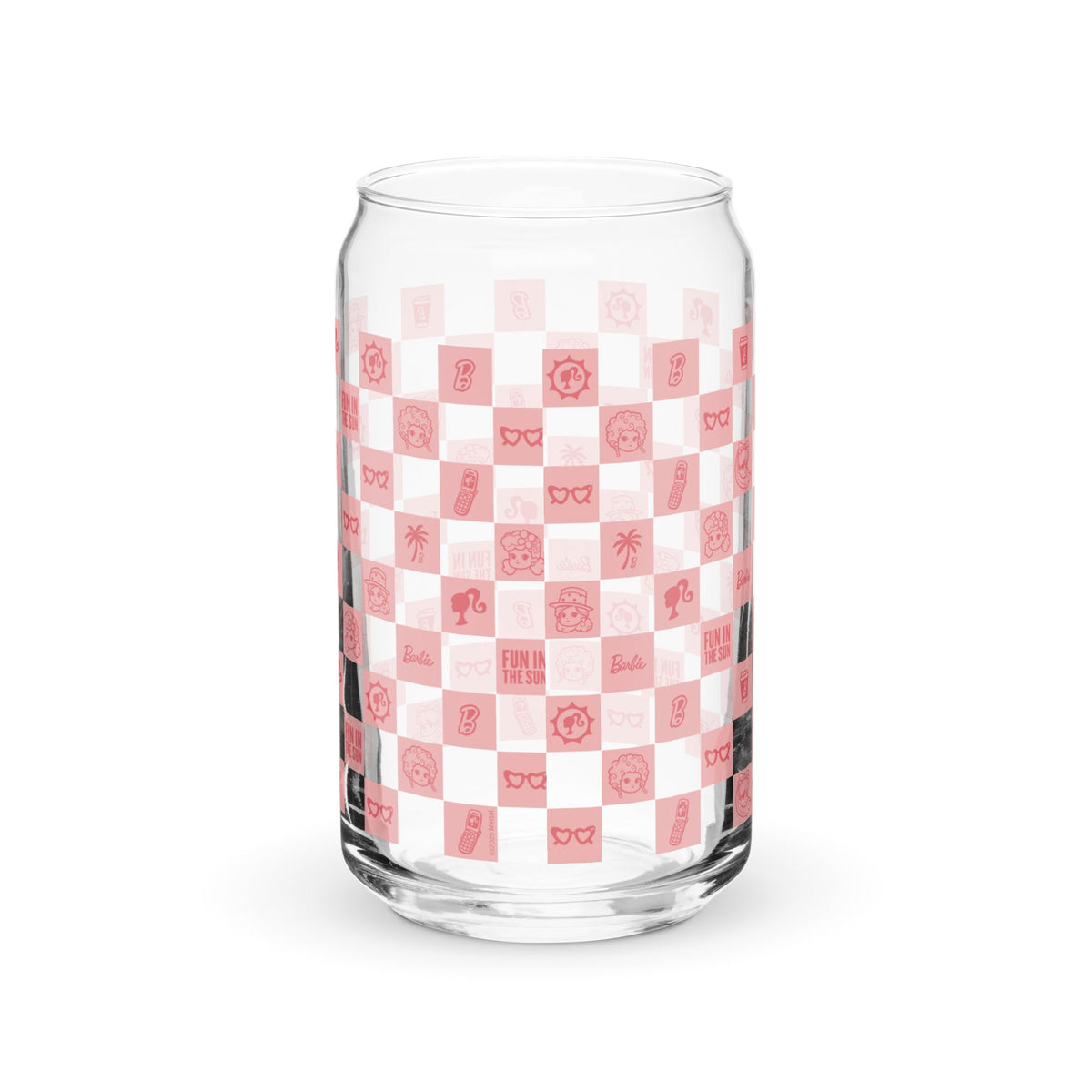Barbie Checkerboard Icons Cutie Clear Glass