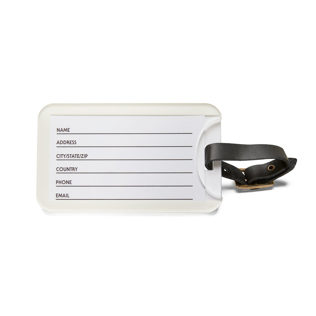 Hot Wheels Greetings White Luggage Tag