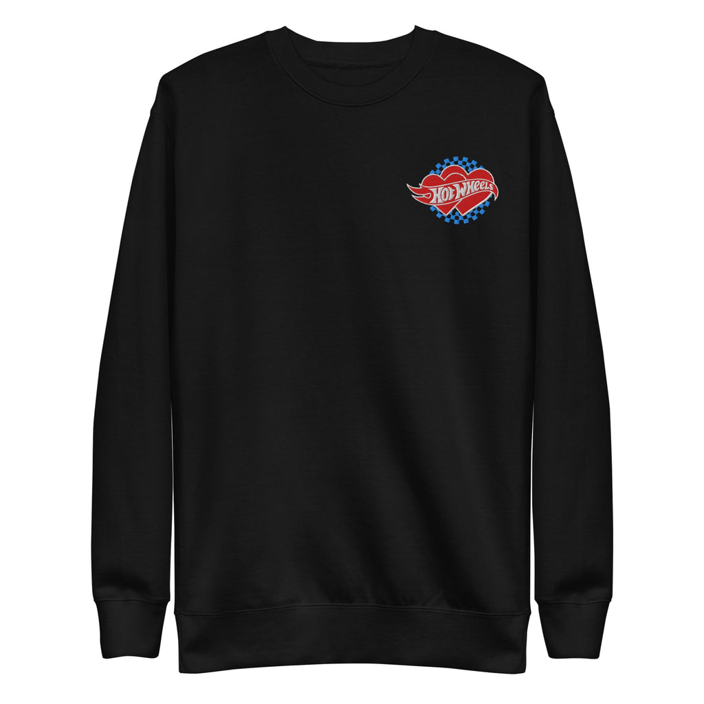 Hot Wheels Embroidered Checkered Hearts Sweatshirt
