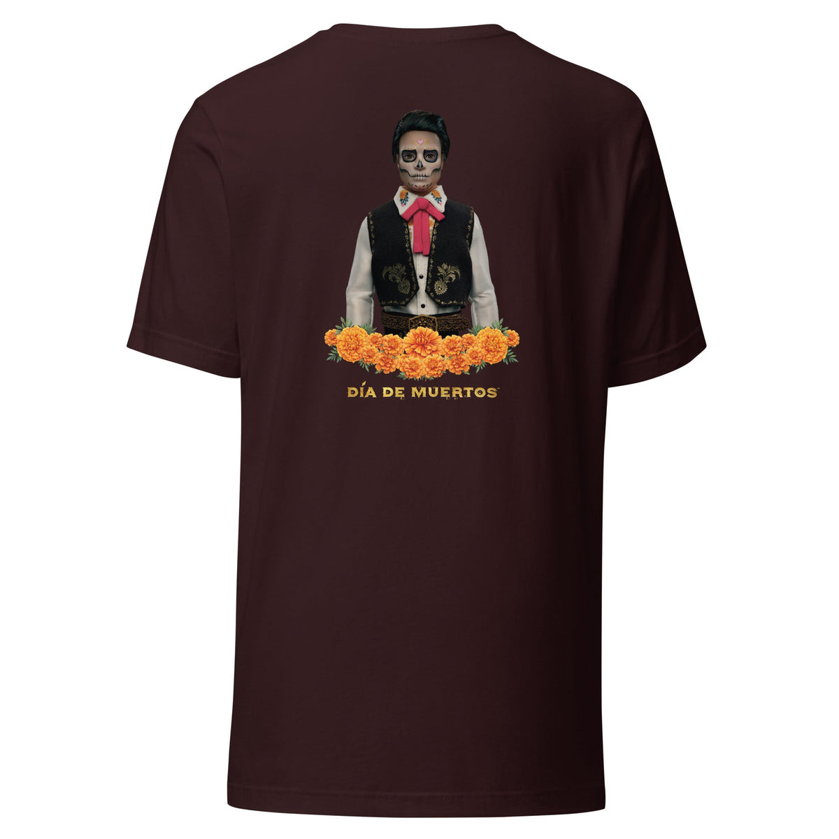 Barbie Día de Muertos Ken Embroidered Oxblood T-Shirt